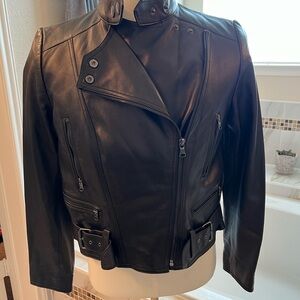 Beautiful black Ralph Lauren leather jacket.